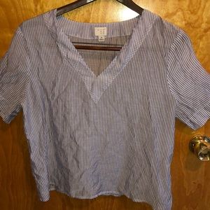 Sheer Pin Striped Shirt